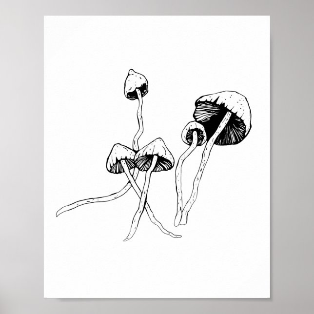 Psilocybin mushroom poster (Front)