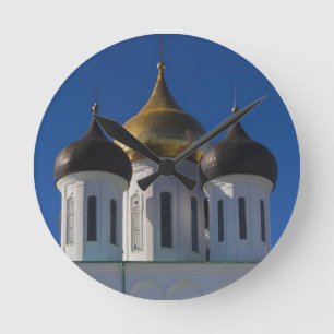 Pskov Kremlin and Trinity Cathedral Round Clock