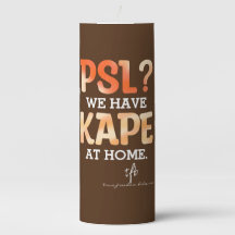 PSL vs. Kape Filipino Autumn Coffee Humor 3X8"