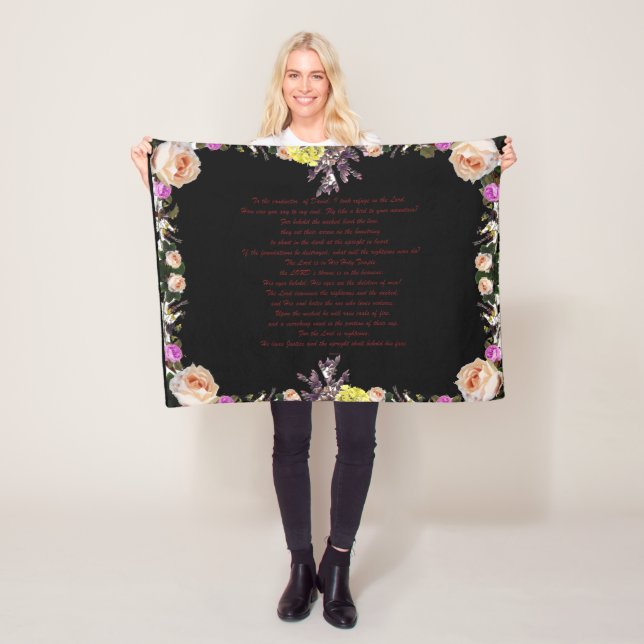 PSLAM-11ת The lord is in his holy temple, Fleece Blanket (In Situ)