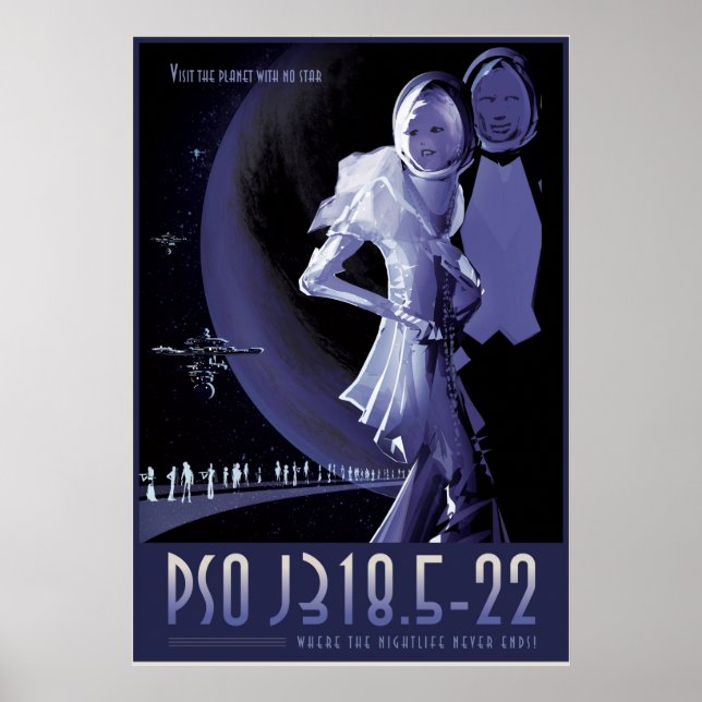 PSO J318.5-22 - Where the Nightlife Never Ends Poster (Front)