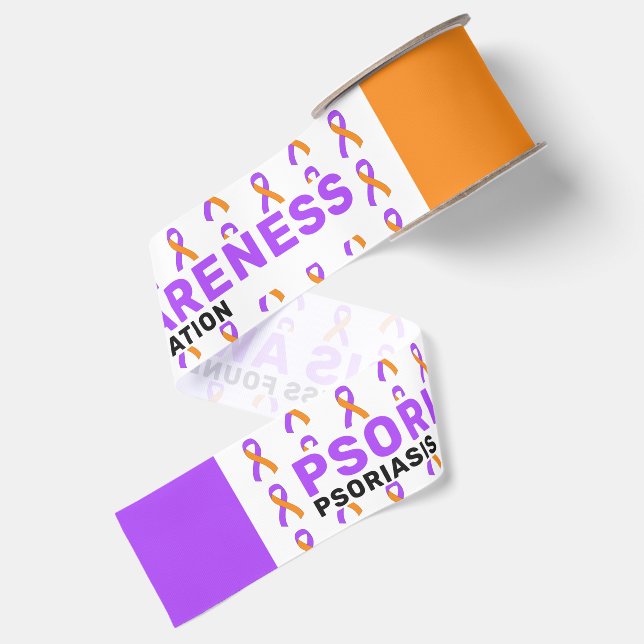 Psoriasis Awareness Pattern Ribbon (Front+Back)