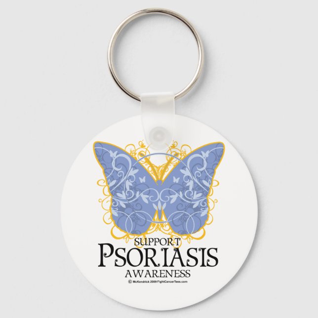 Psoriasis Butterfly Keychain (Front)