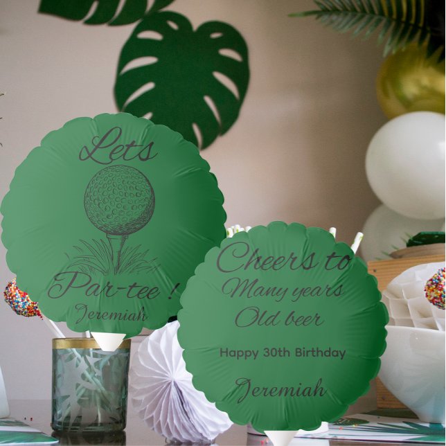 Psr-Tee Birthday  Golf-Themed 30th Birthday  Balloon (Creator Uploaded)