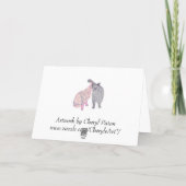 Psssst....I love you, with a cat kiss. Card (Back)