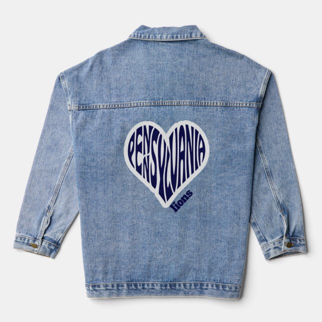 PSU Lions  Denim Jacket (Back)
