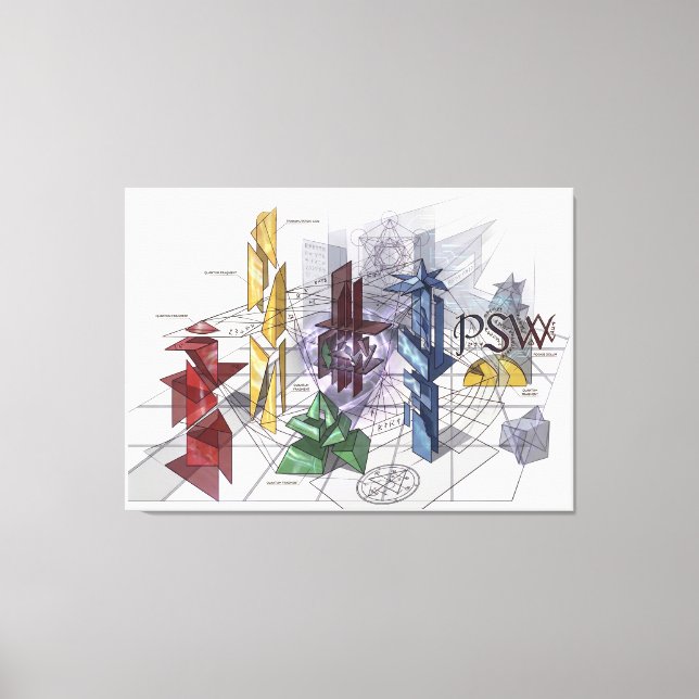 PSW — the word of state. Canvas Print (Front)