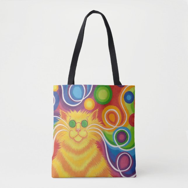 Psy-cat-delic all over tote bag (Front)