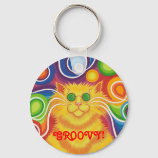 Psy-cat-delic 'Groovy!' keychain
