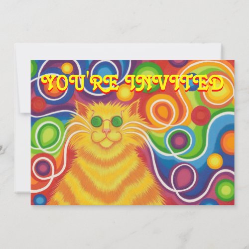 Psy-cat-delic invitation 'You're Invited'