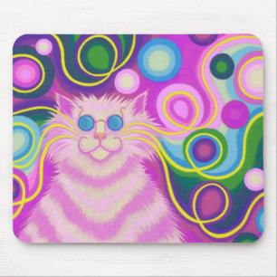 Psy-cat-delic Pink mousepad