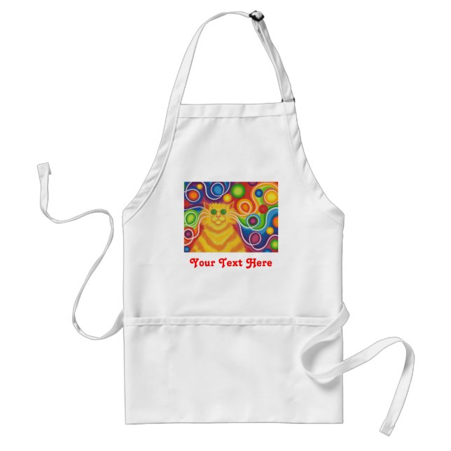 Psy-cat-delic 'Your Text' apron (Front)