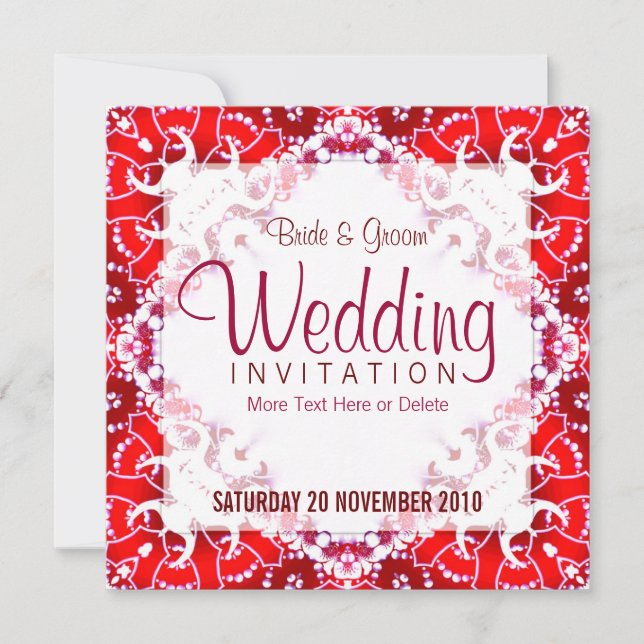 PsyBatik & Lace Invitation (Front)