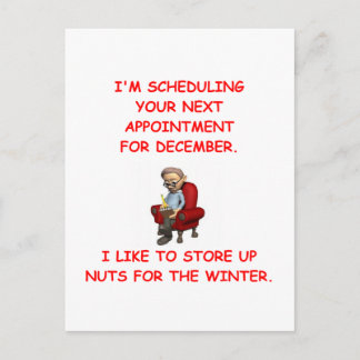 psych joke postcard
