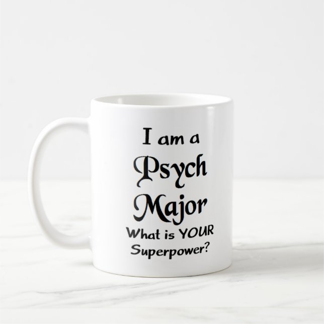 psych major coffee mug (Left)