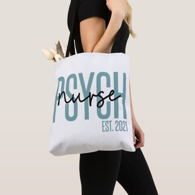 Psych Nurse 2021 | Gifts for Mental health nurse  Tote Bag (Close Up)