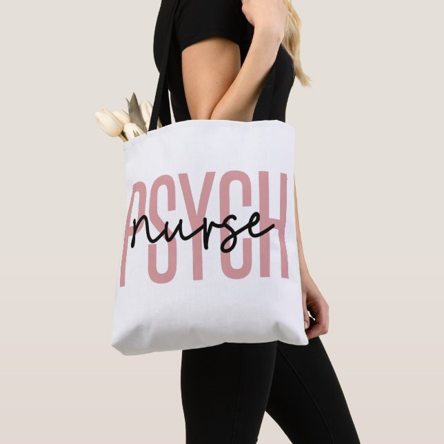 Psych Nurse | Gifts for Mental health nurse Tote Bag (Close Up)