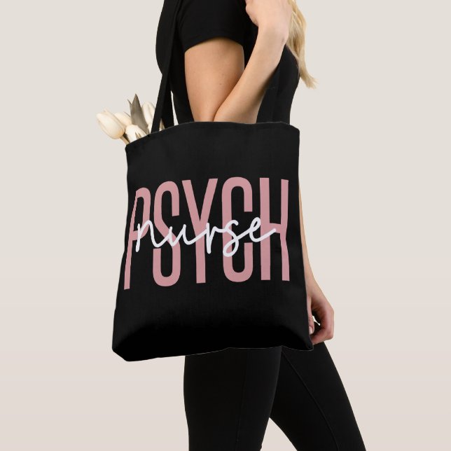 Psych Nurse | Gifts for Mental health nurse Tote Bag (Close Up)