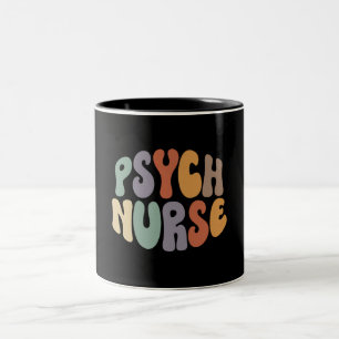 Psych Nurse Proud Career Profession Two-Tone Coffee Mug