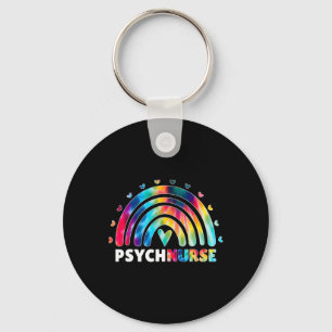 Psych Nurse Tie Dye Nursing Mental Health Psychiat Keychain