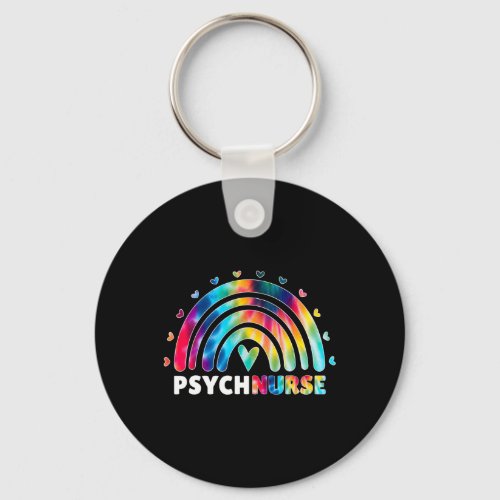 Psych Nurse Tie Dye Nursing Mental Health Psychiat Keychain