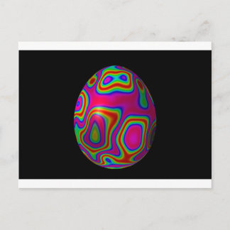 Psychadelic Easter Egg 5 Holiday Postcard