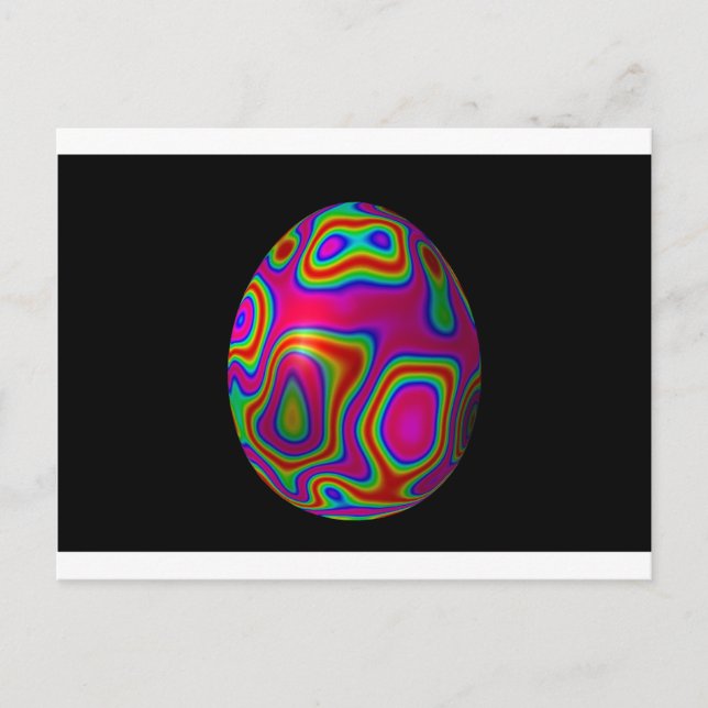 Psychadelic Easter Egg 5 Holiday Postcard (Front)