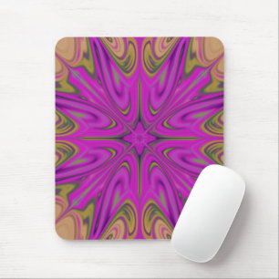 Psychadelic Liquid Colorful Abstract Purple Orange Mouse Pad