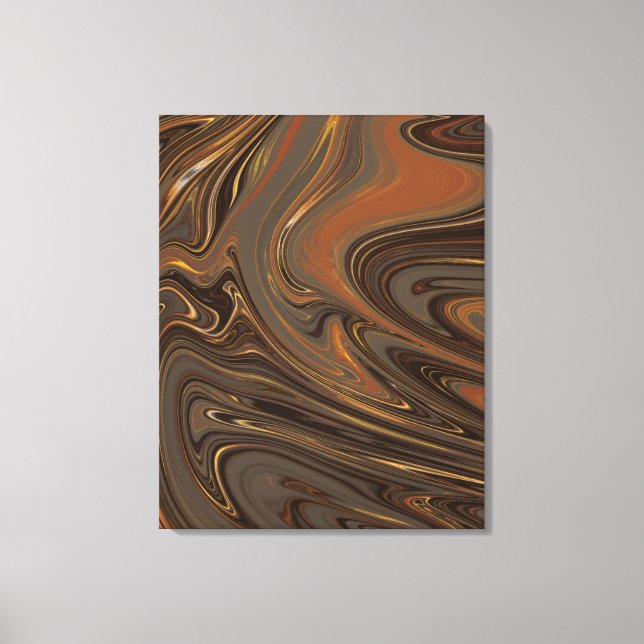 Psychadelic Marble Liquid Art Paint Canvas Print (Front)