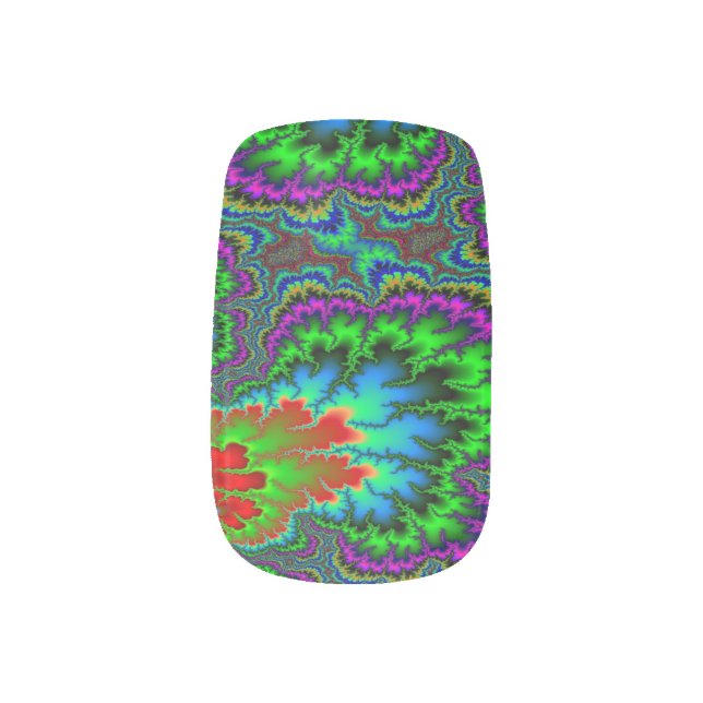 Psychadelic Minx Nails Nail Art (Left Thumb)