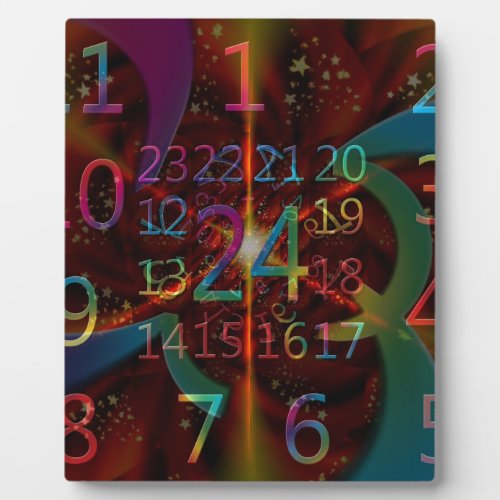 Psychadelic numbers pattern mesmerising design plaque