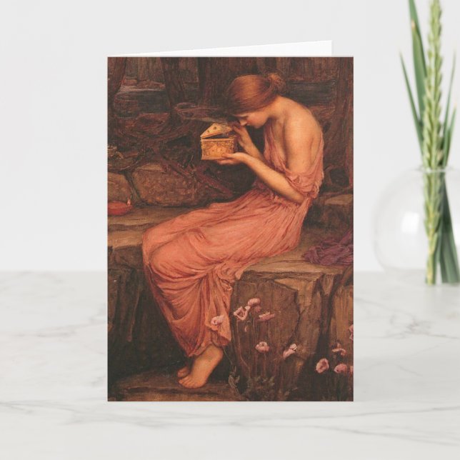 Psyche and Golden Box John William Waterhouse Card (Front)