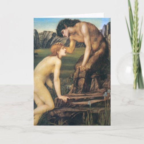 Psyche and Pan by Edward Burne_Jones Card