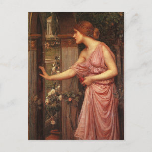 Psyche Entering Cupid’s Garden by Waterhouse Postcard