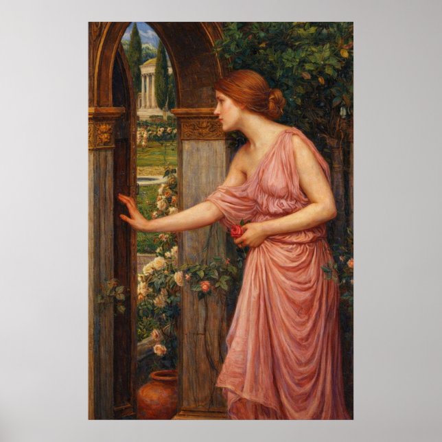 Psyche entering Cupid's Garden by Waterhouse Poster (Front)