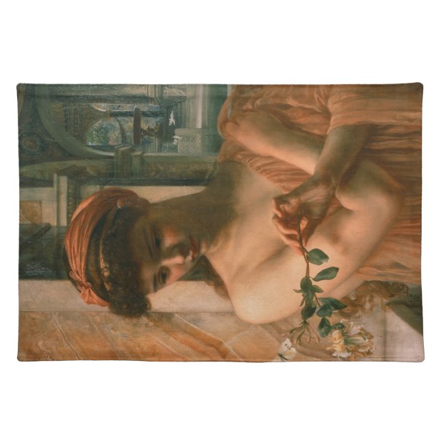 Psyche in the Temple of Love (by Edward Poynter) Cloth Placemat (Front)