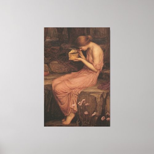 Psyche Opening the Golden Box by J W Waterhouse Canvas Print