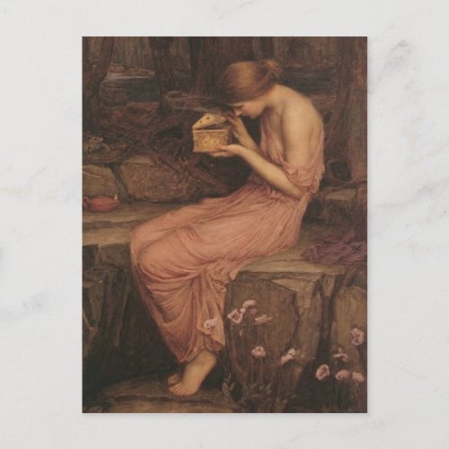 Psyche Opening the Golden Box by J W Waterhouse Postcard