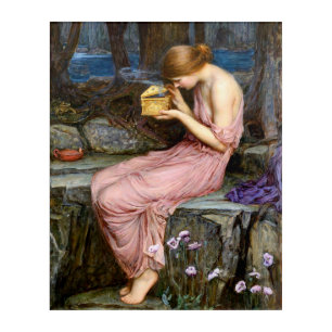 Psyche Opening the Golden Box Waterhouse Painting Acrylic Print