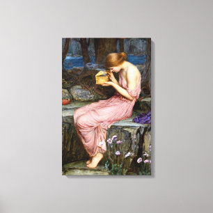 Psyche Opening the Golden Box Waterhouse Painting Canvas Print