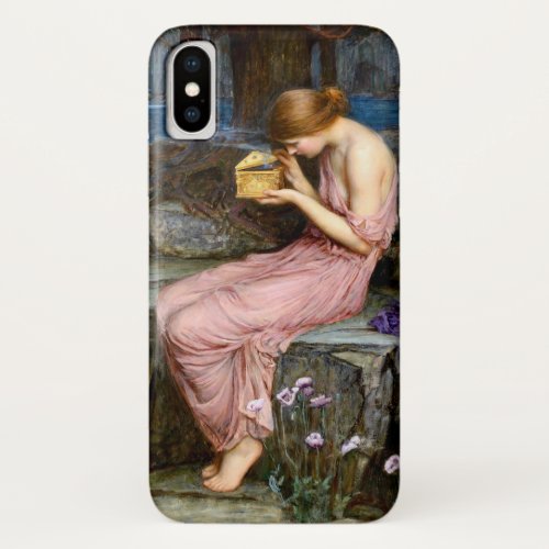 Psyche Opening the Golden Box Waterhouse Painting iPhone X Case
