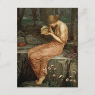 Psyche Opening the Golden Box Waterhouse Painting Postcard