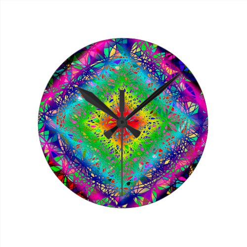 Psychedeli colors and Crystal Round Clock