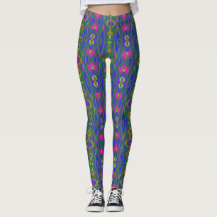 Psychedelia Bloom Leggings – Trippy Floral Vibe