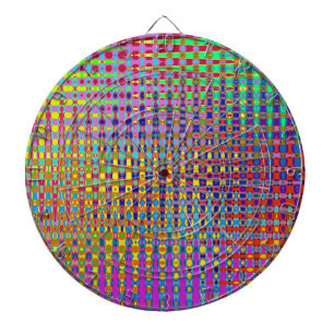 Psychedelia Dartboard With Darts