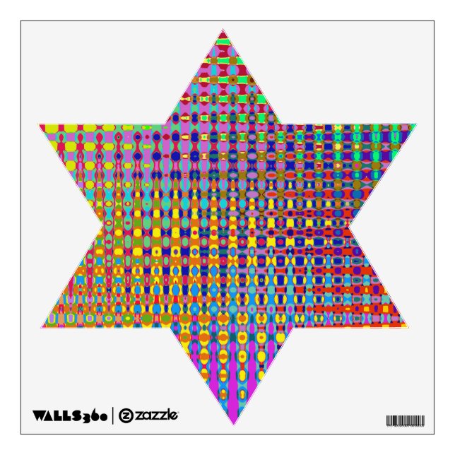 Psychedelia Star Of David Wall Decal (Front)