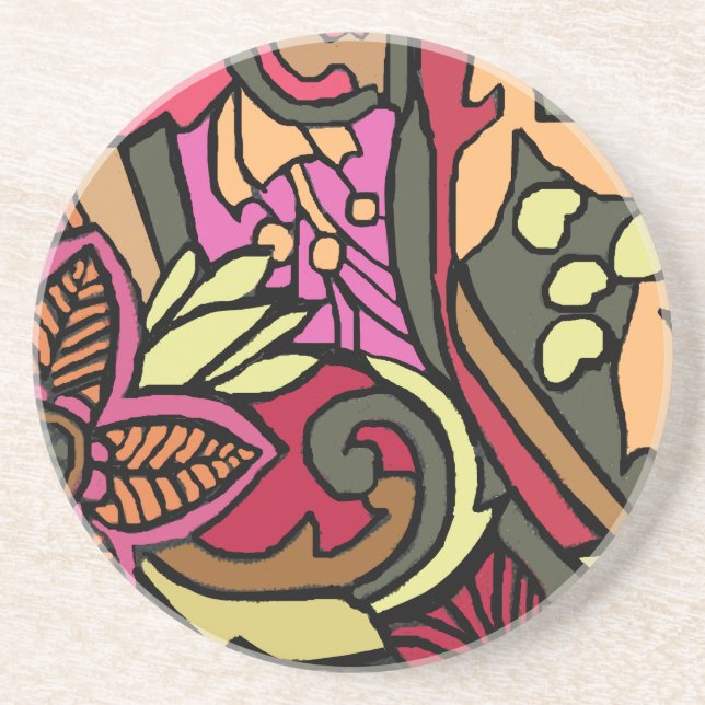 Psychedelic 60s Style Coaster (Front)