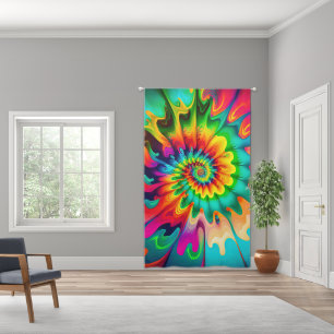 Psychedelic 70s 60s Hippy Retro Blackout Curtains