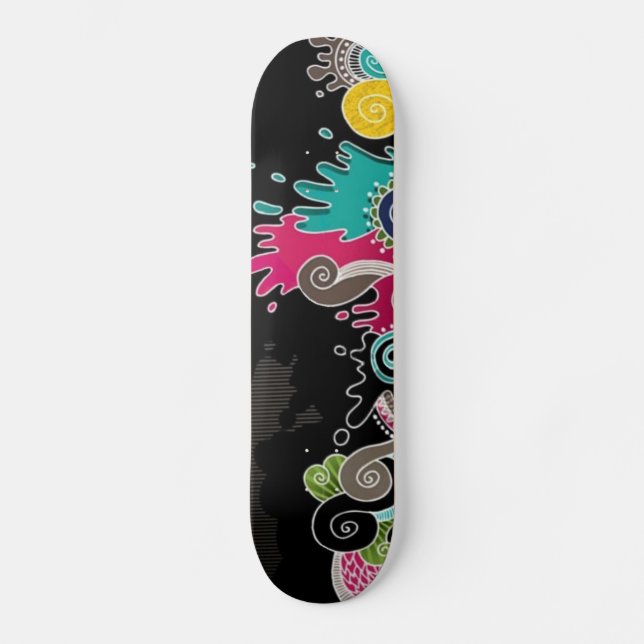 Psychedelic Abstract Colored Skateboard (Front)
