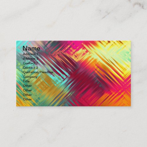 Psychedelic Abstract Colorful Pattern Business Card Templates